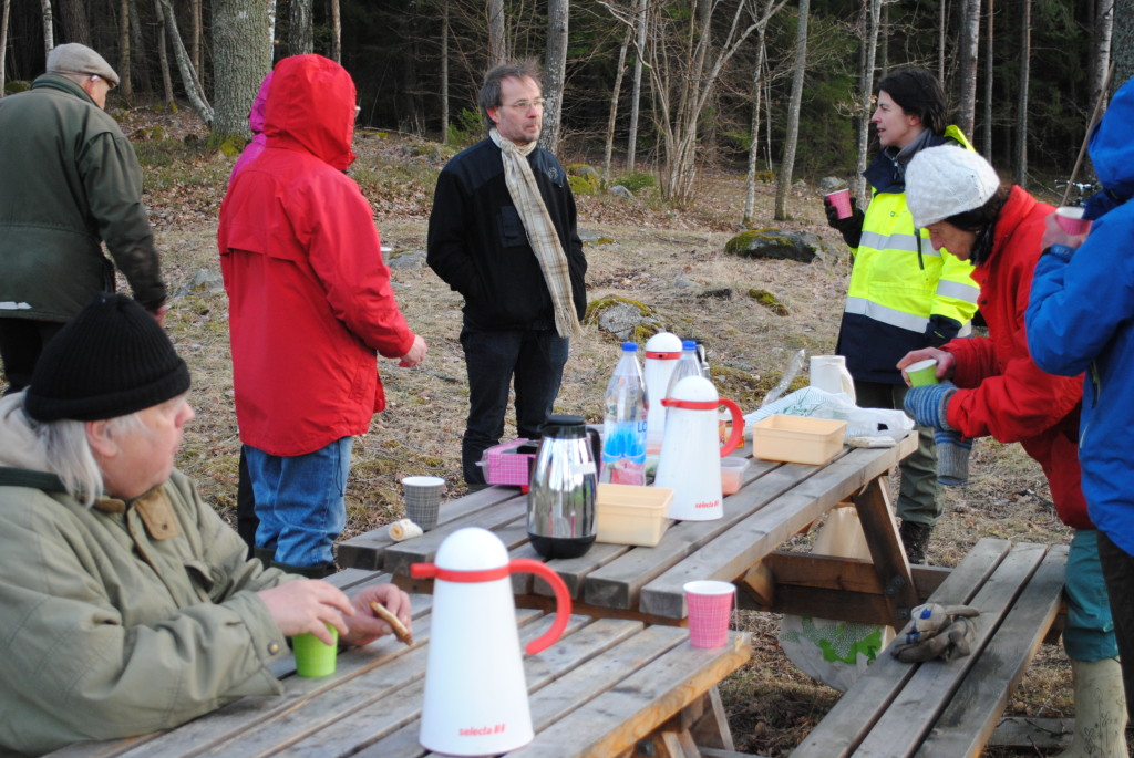 Efter fagningen smakar det gott med fika